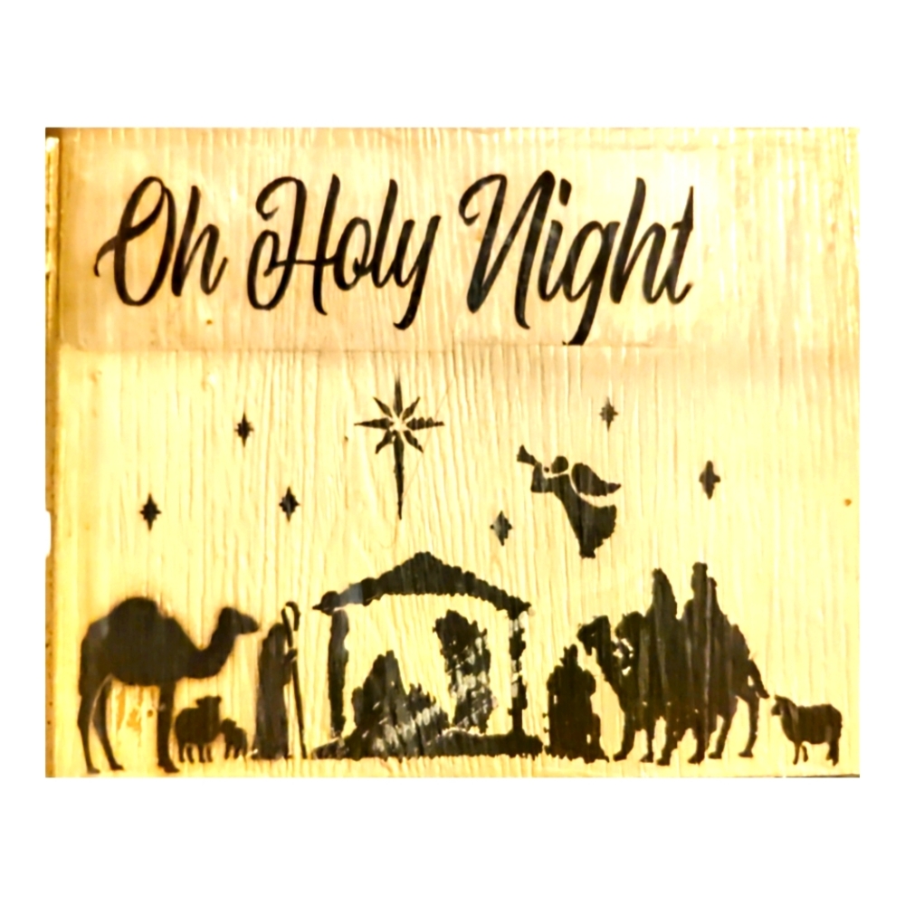 Oh Holy Night" Nativity Scene Sign